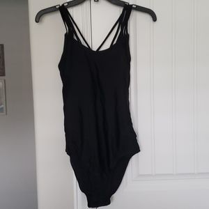 Black Criss-cross One Piece Swimsuit NWT